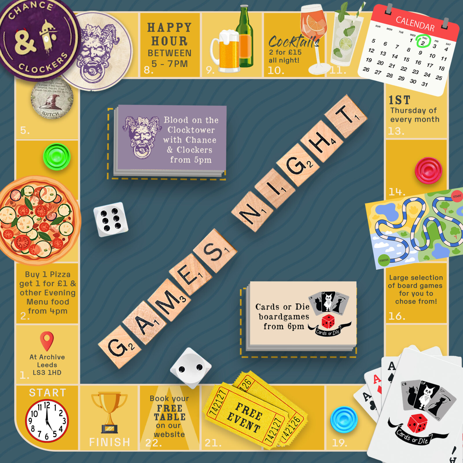 Cards or Die: Board Games Night