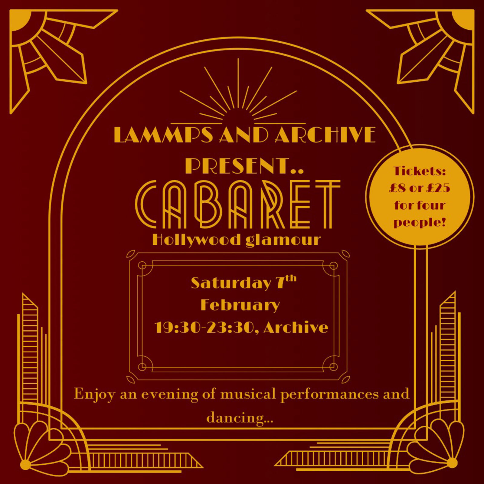 Charity Cabaret: Hollywood Glamour