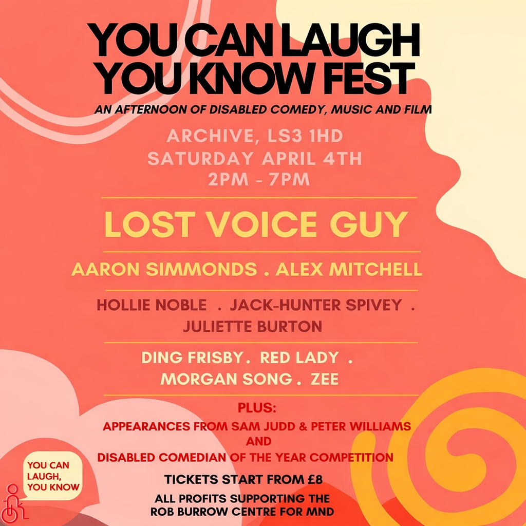 You Can Laugh You Know Fest: An afternoon of Disabled Comedy, Music & Film