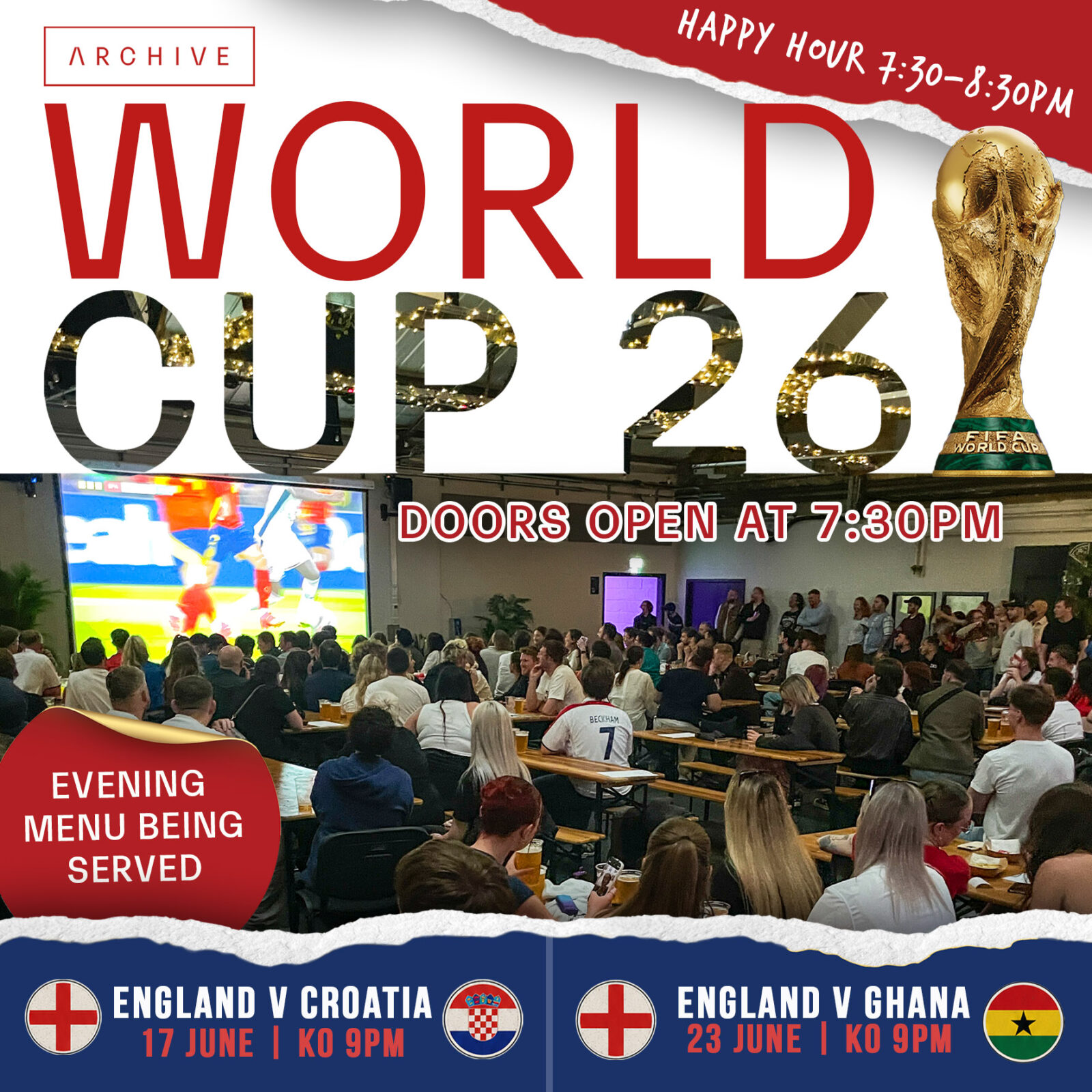 World Cup: England v Croatia KO 9PM