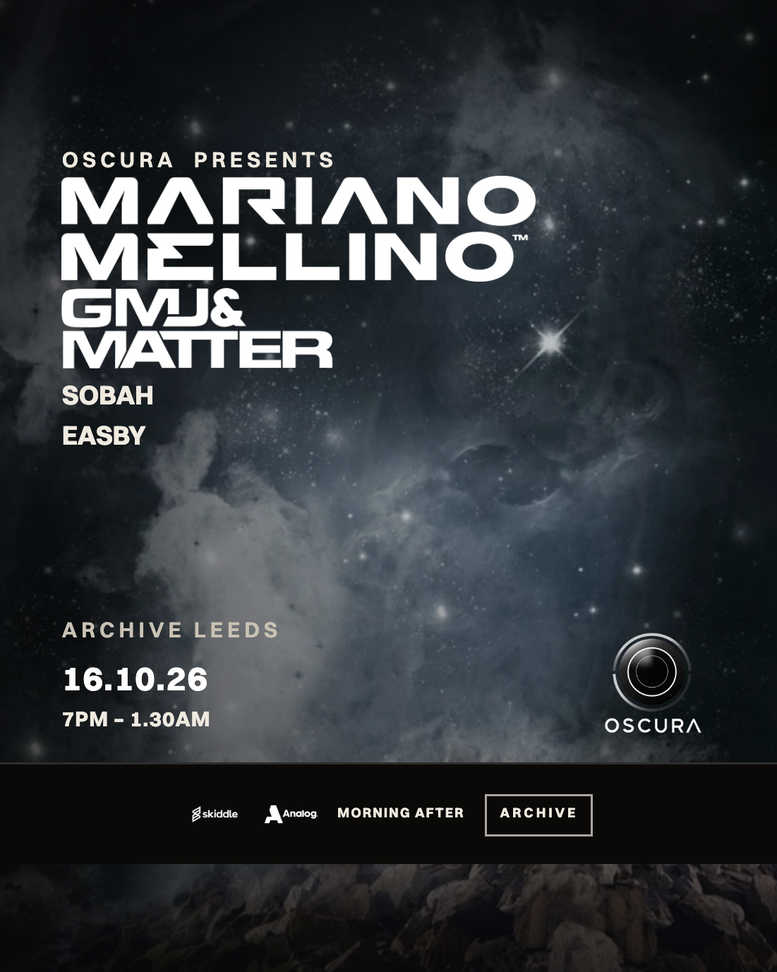 OSCURA Presents: Mariano Mellino, GMJ & Matter
