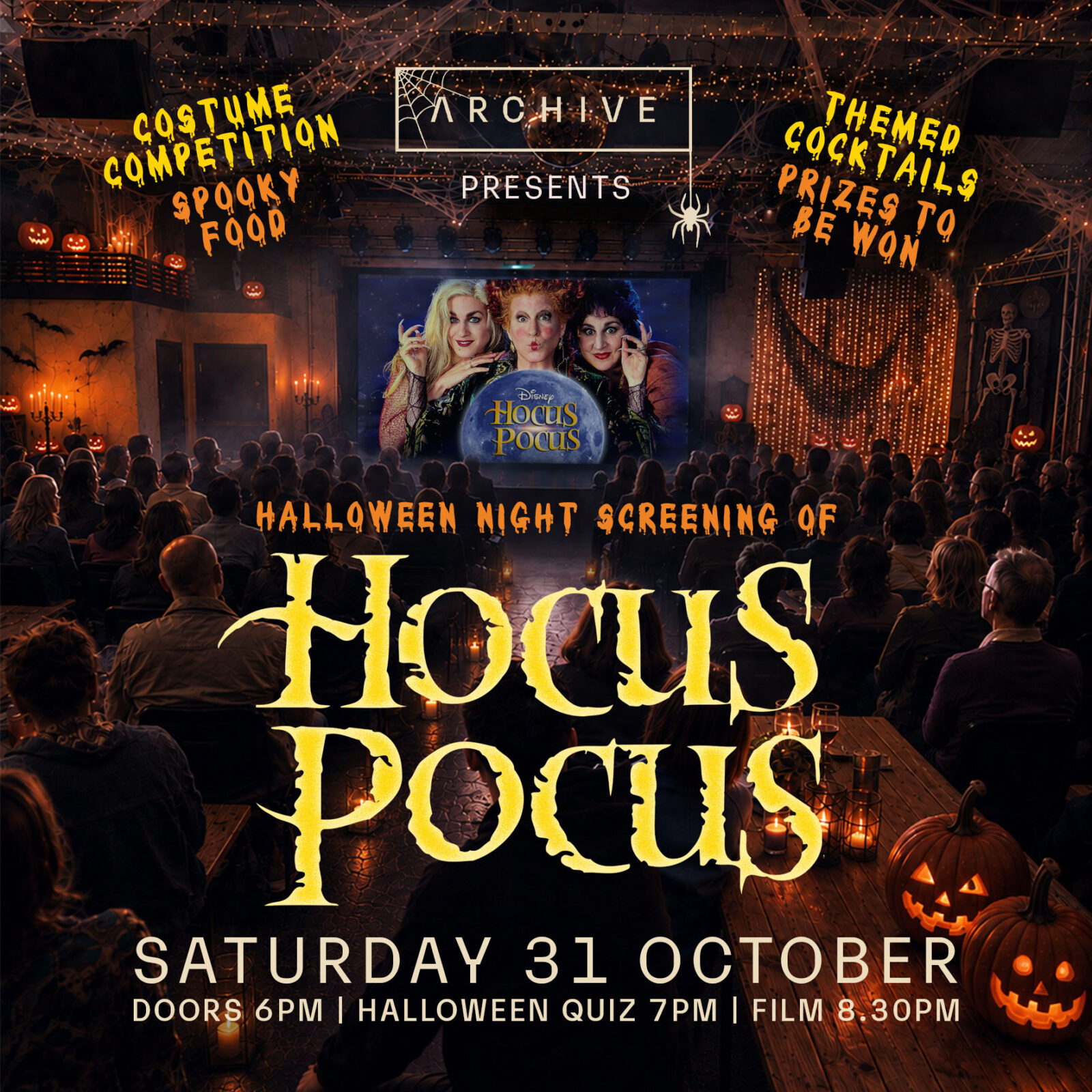 Halloween at Archive: Hocus Pocus Screening, Quiz & Fancy Dress 🎃