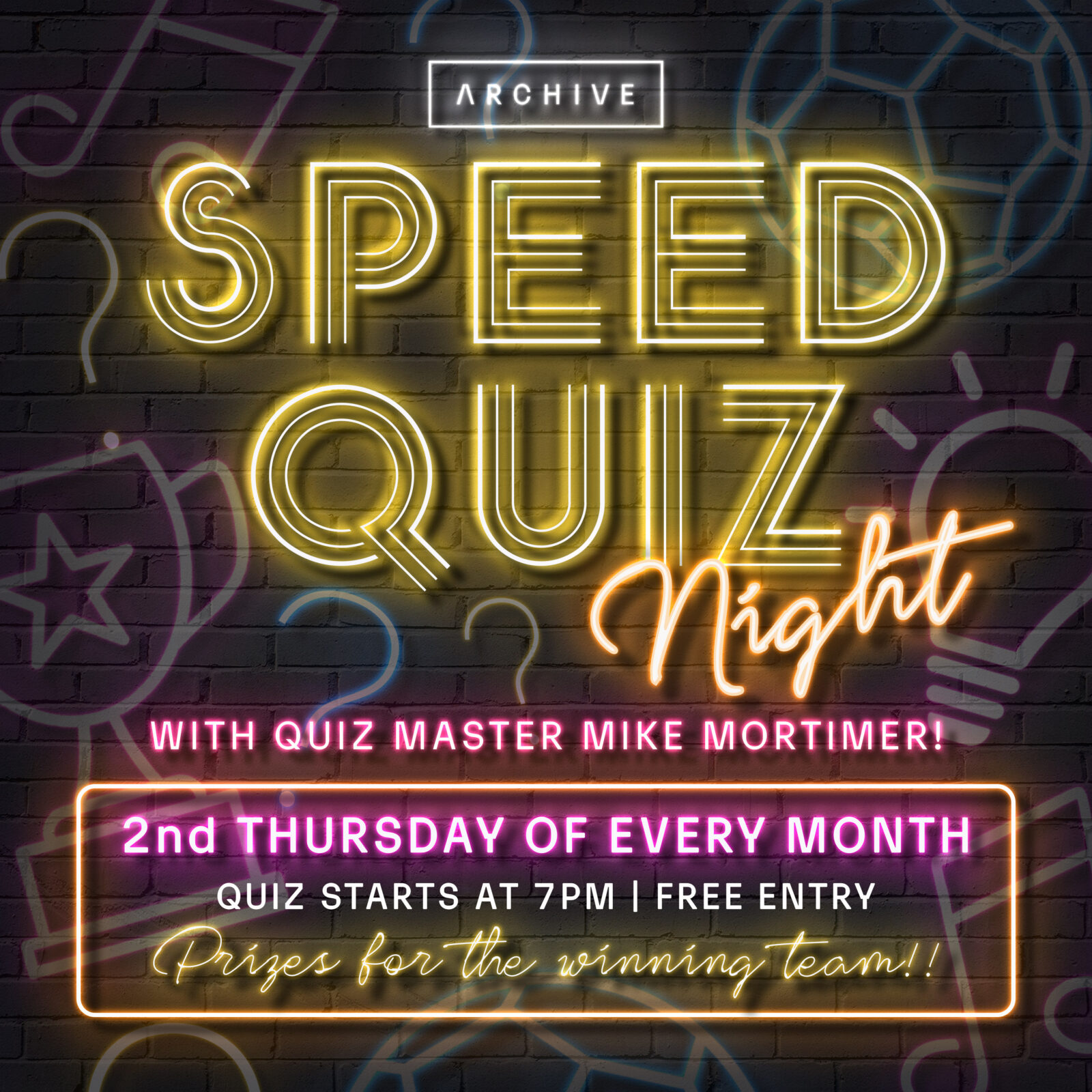 Monthly SpeedQuiz Night!