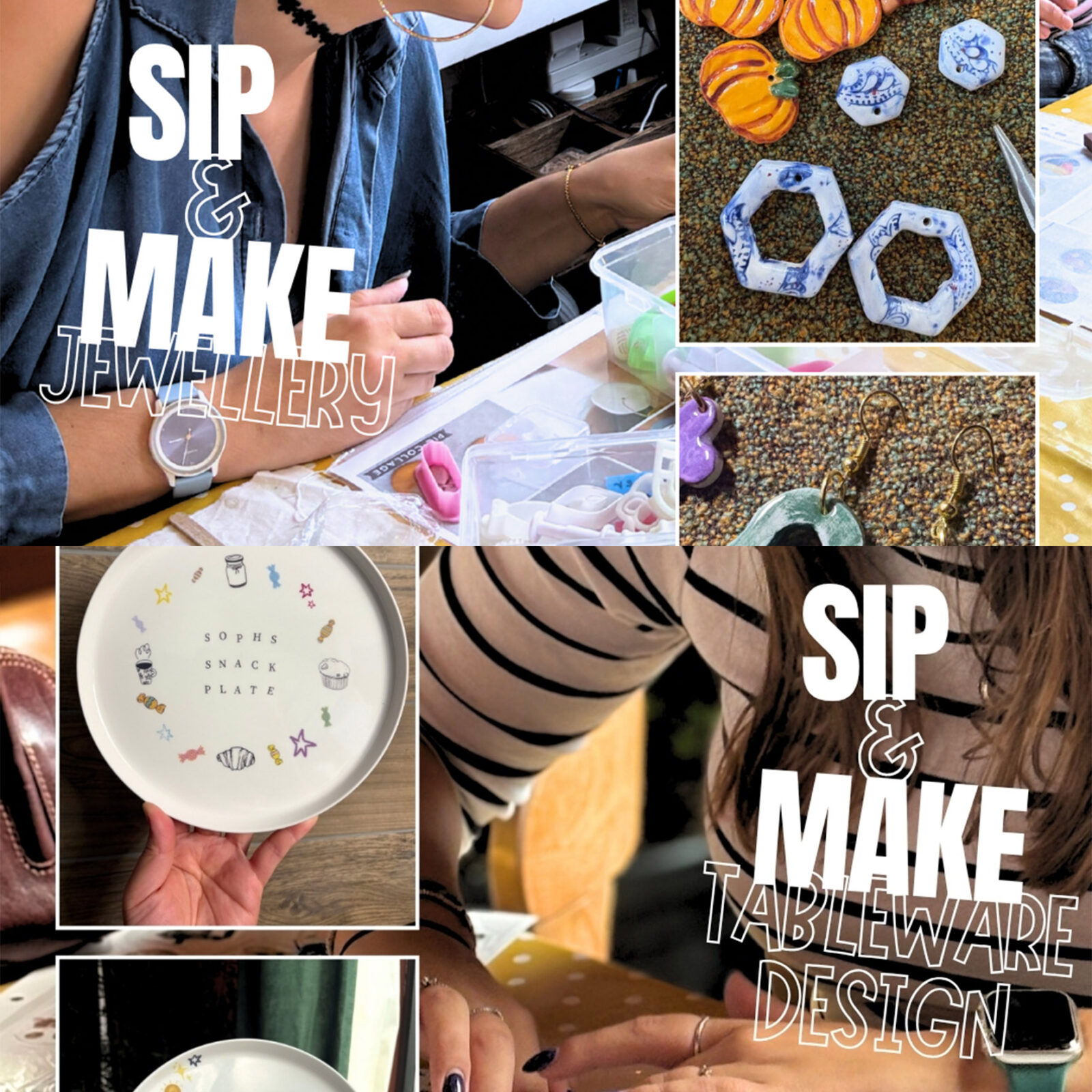 artLaiga Studio: Sip & Make (ceramic jewellery)